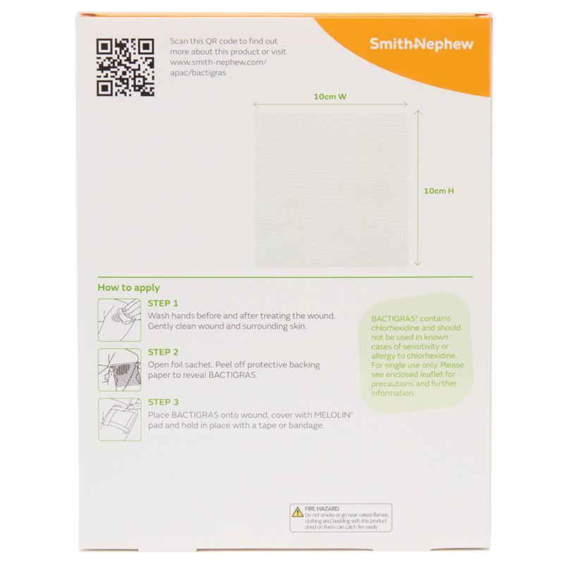 Bactigras 10x10cm 3 Pack