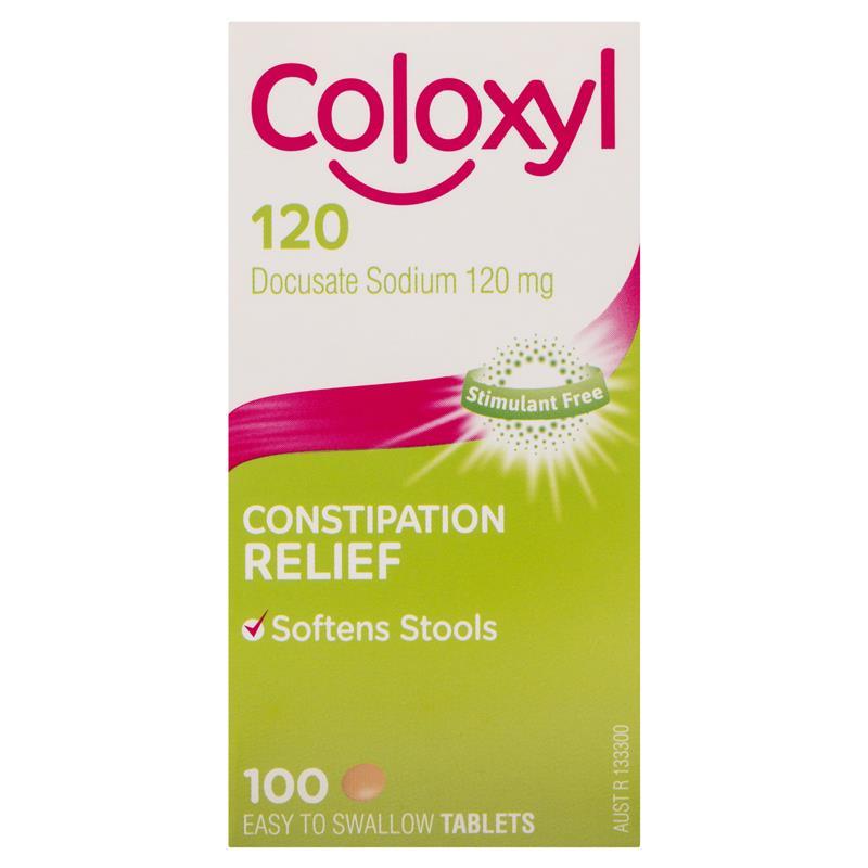 Coloxyl 120mg 100 Tablets Filmcoat