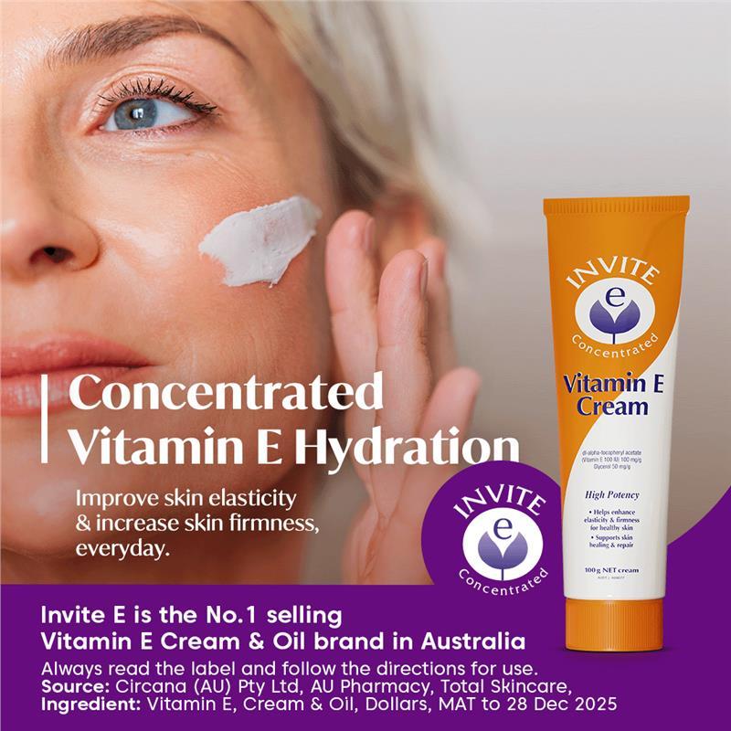 Invite E Vitamin E Cream 100g