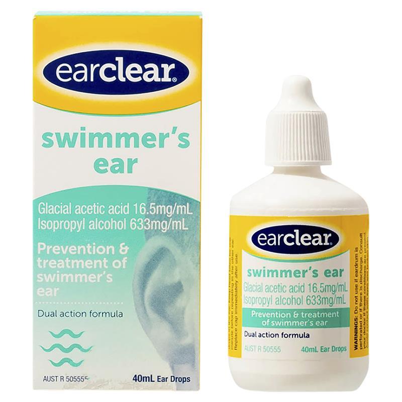 EarClear Swimmer's Ear Drops 40mL – Prevention & Treatment of Swimmer's Ear