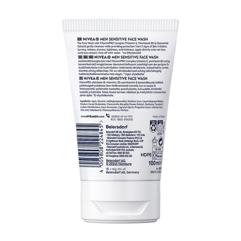 NIVEA MEN Face Wash Sensitive 100mL