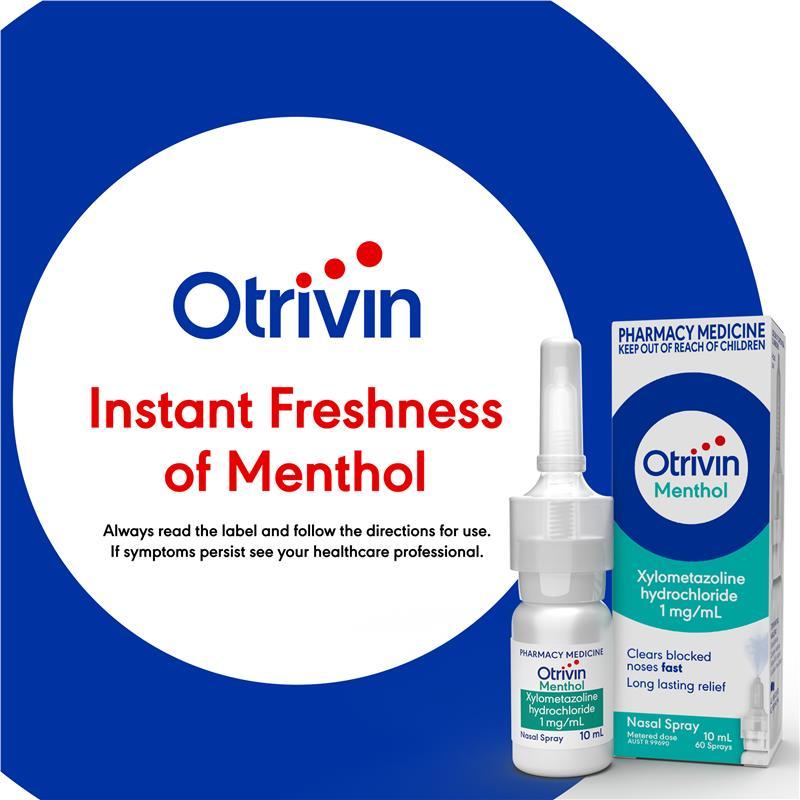 Otrivin Adult Nasal Spray Menthol 10ml