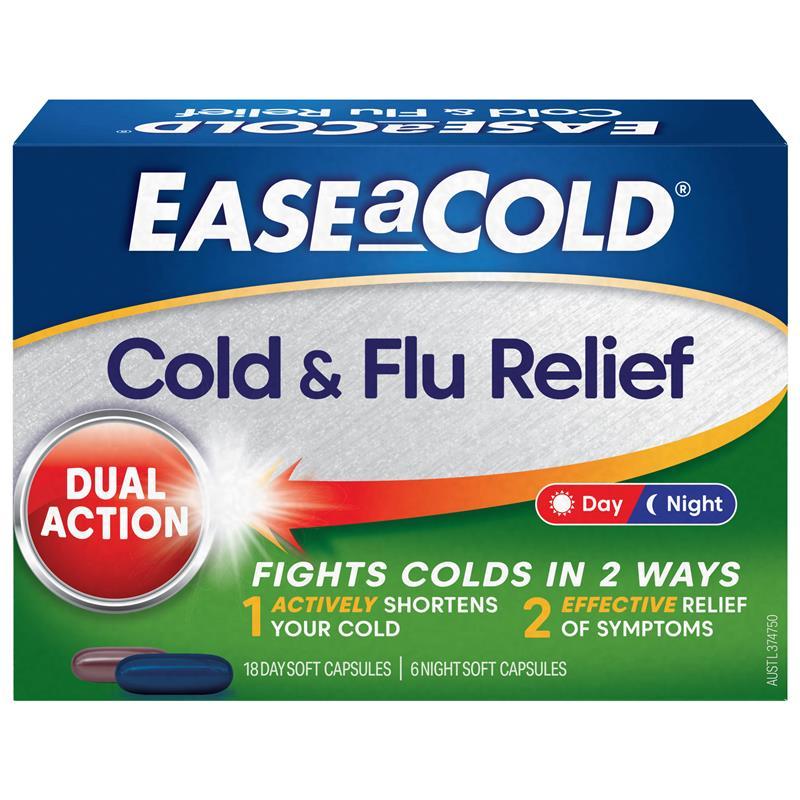 Ease a Cold Cold & Flu Day & Night 24 Capsules