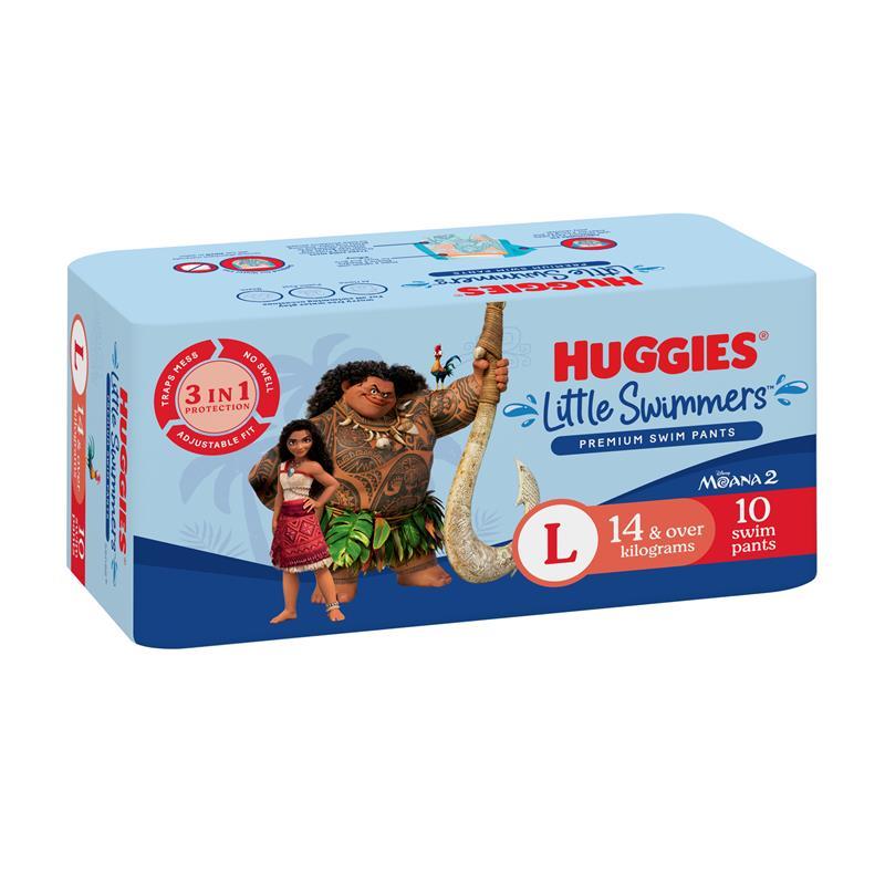 Huggies Little Swimmers Swim Nappies Large (15kg+) 10 Pack
