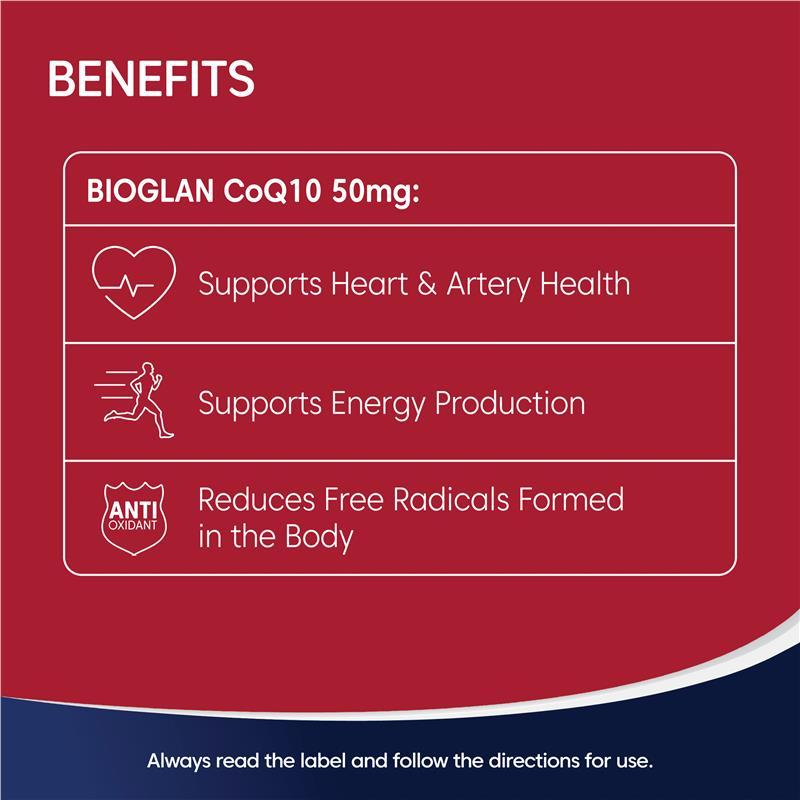 Bioglan CoQ10 50mg 200 Capsules