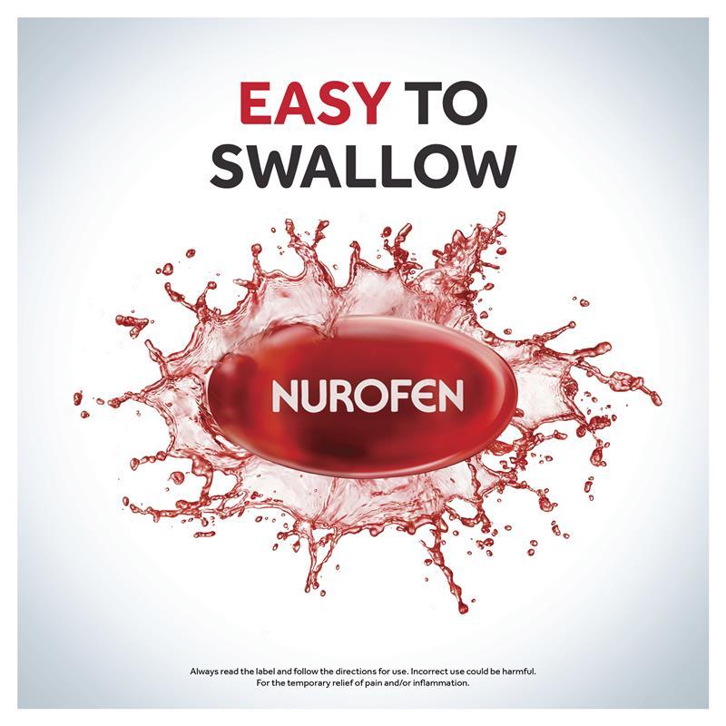 Nurofen Zavance Fast Pain Relief Liquid Capsules 200mg Ibuprofen 40 Pack