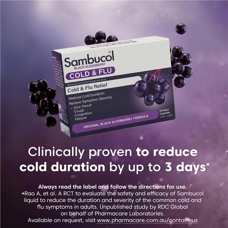 Sambucol Cold & Flu 24 Capsules