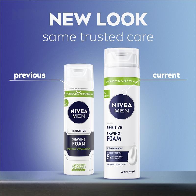 NIVEA MEN Sensitive Shaving Foam Instant Protection 200ml