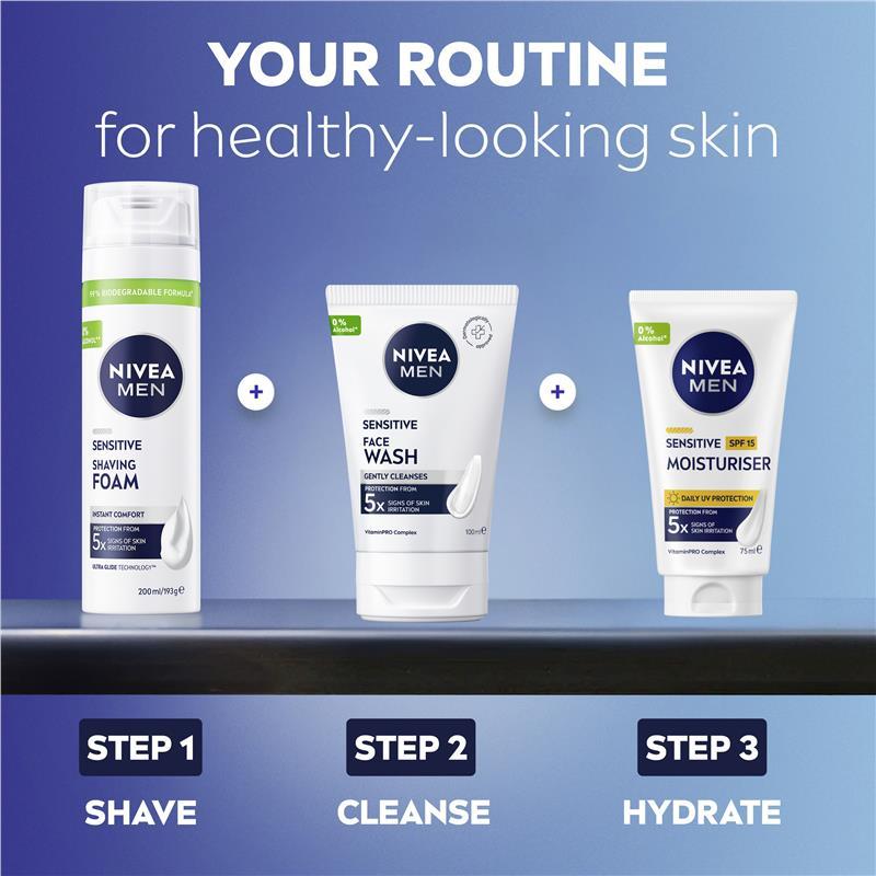 NIVEA MEN Sensitive Shaving Foam Instant Protection 200ml