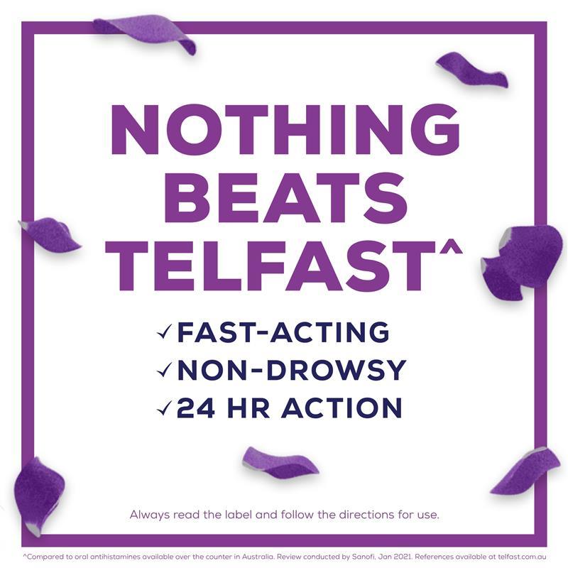 Telfast Hayfever Allergy Tablets 180mg 70 Pack