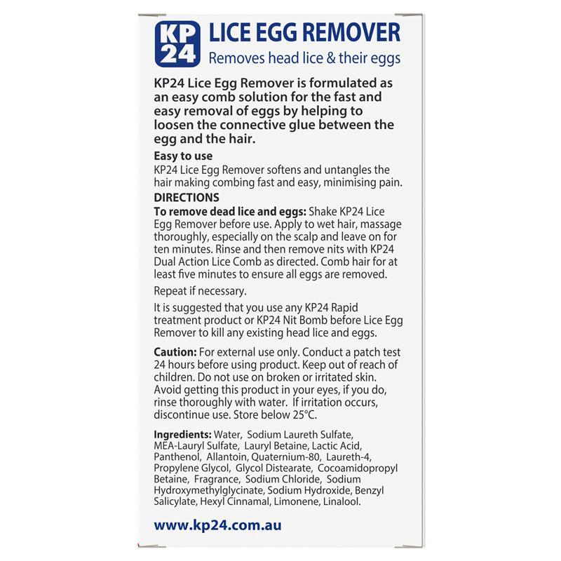 KP24  Head Lice/Nit Egg Remover 100ml