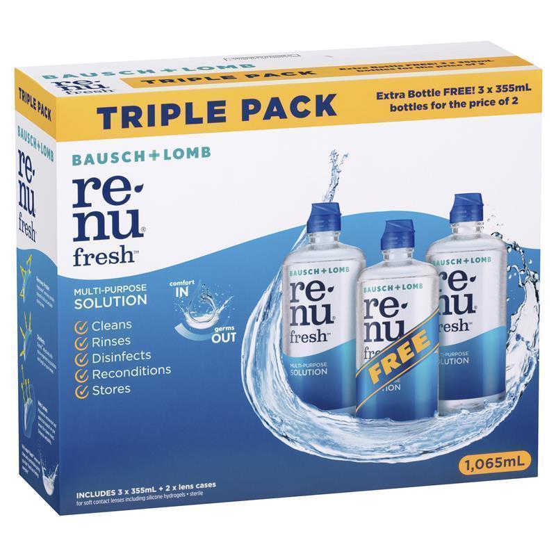 Bausch & Lomb Renu Fresh 3 For 2 355ml
