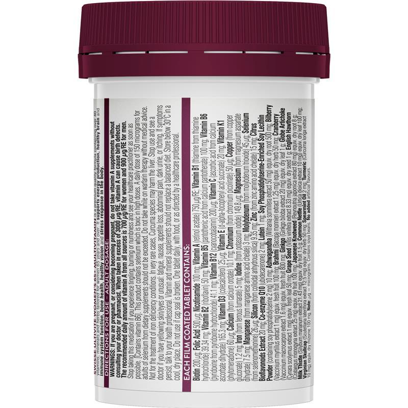 Swisse Womens Multivitamin 65+ 60 Tablets