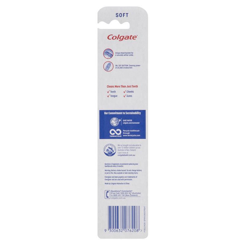 Colgate 360 Optic White Powered Toothbrush Soft with vibrating & polishing bristles