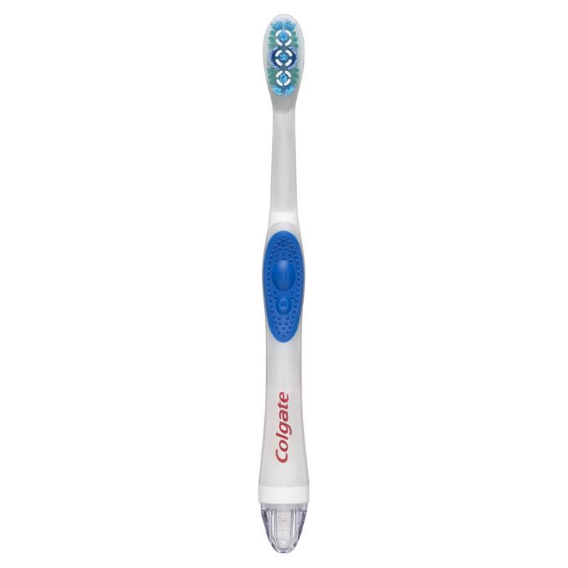 Colgate 360 Optic White Powered Toothbrush Soft with vibrating & polishing bristles