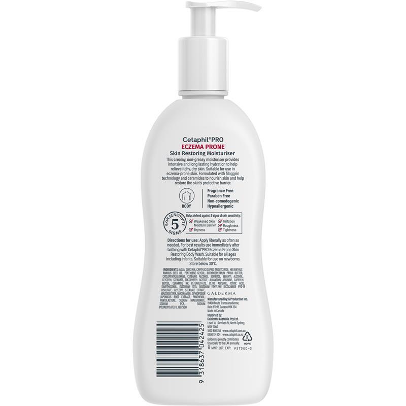 Cetaphil Pro Eczema Prone Skin Restoring Moisturiser 295ml