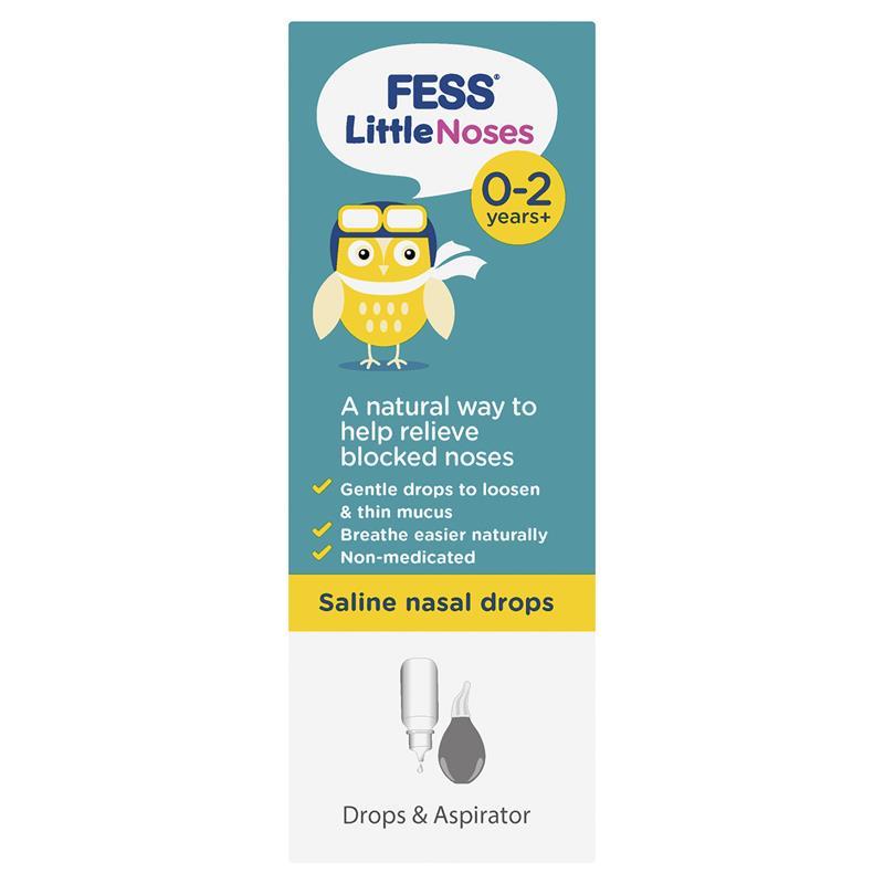 Fess Little Noses Saline Nose Drops +Aspirator 25ml