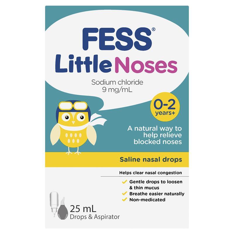 Fess Little Noses Saline Nose Drops +Aspirator 25ml