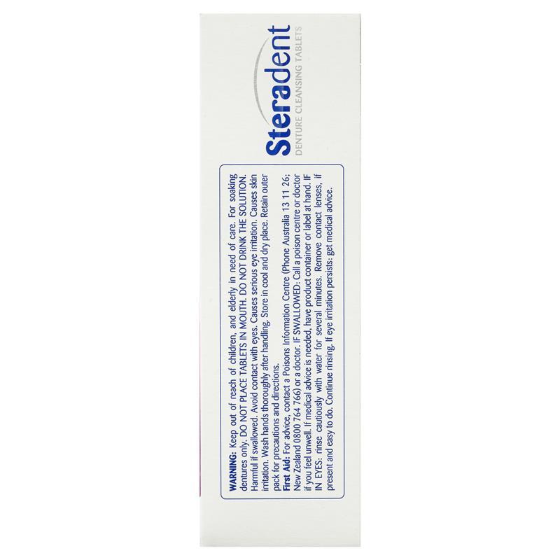Steradent Extra Strength Denture Care Cleansing Tablets Whitening 48 pack