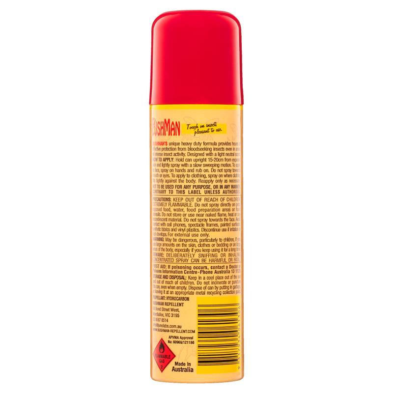 Buy Bushman Heavy Duty Insect Repellent Aerosol 130g online at Chemist ...