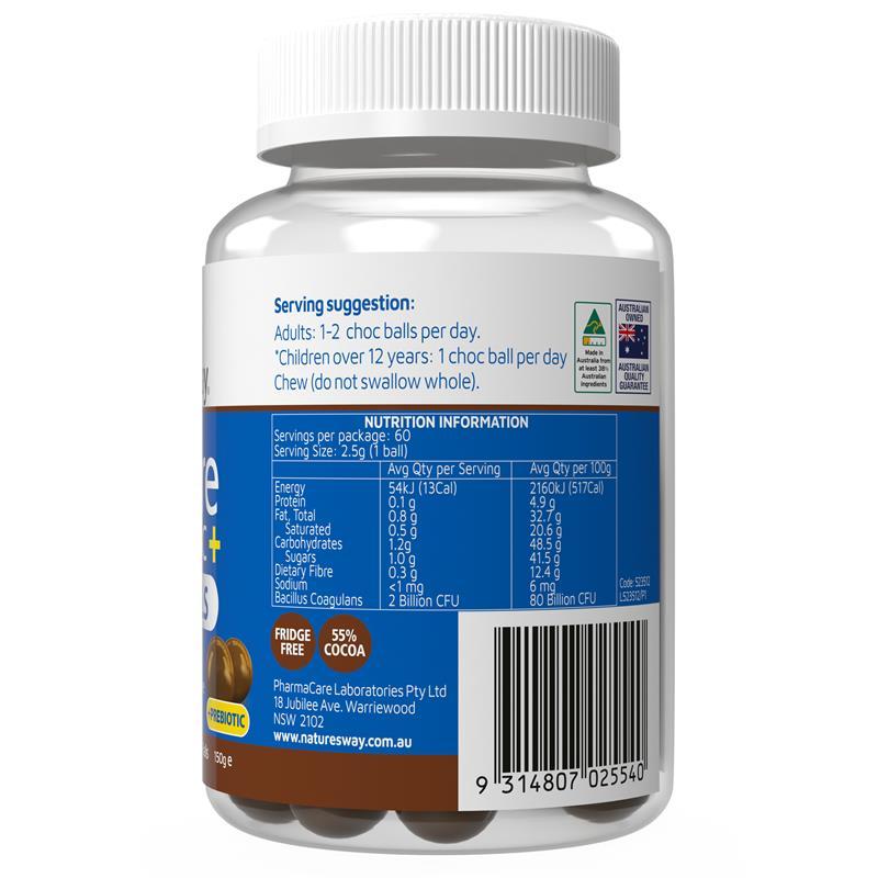 Nature's Way Restore Probiotic Chocolate Balls 60