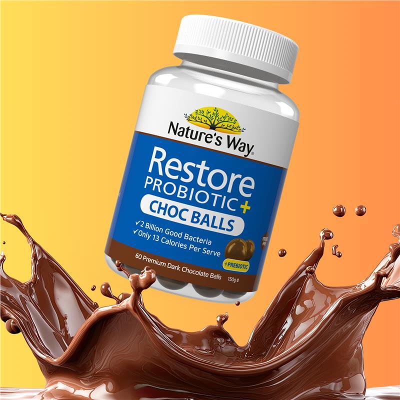 Nature's Way Restore Probiotic Chocolate Balls 60