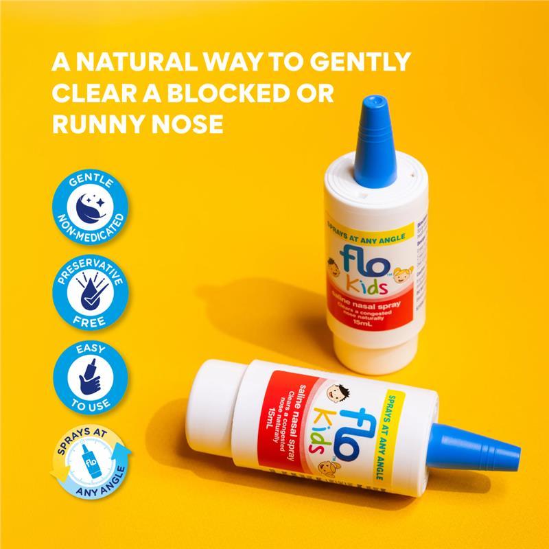 FLO Kids Saline Nasal Spray 15ml