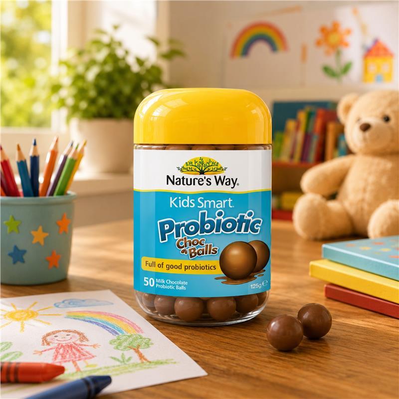 Nature's Way Kids Smart Probiotic 50 Choc Balls