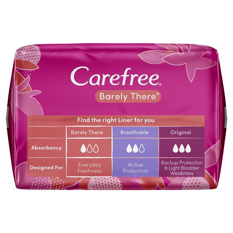 Carefree Barely There Shower Fresh Scented Panty Liners 42 Pack