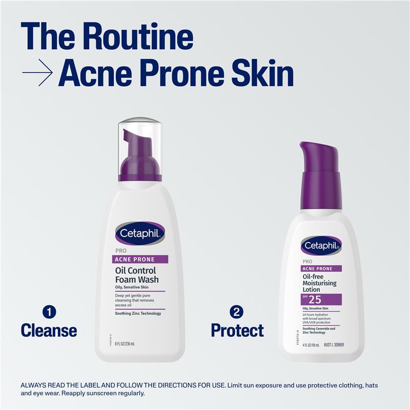 Cetaphil Pro Acne Prone Oil Control Foam Wash 236ml