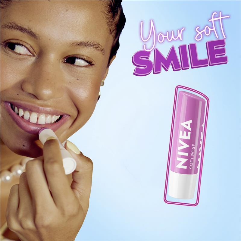 NIVEA Soft Rose Moisturising Lip Balm 4.8g