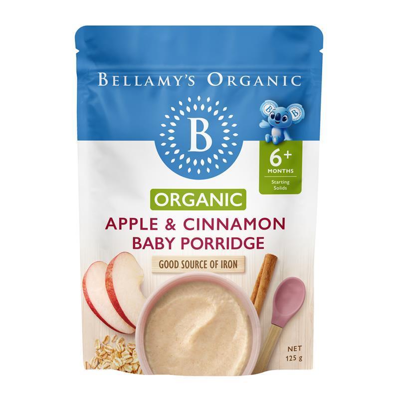 Bellamy's Organic Apple Cinnamon Baby Porridge 125g