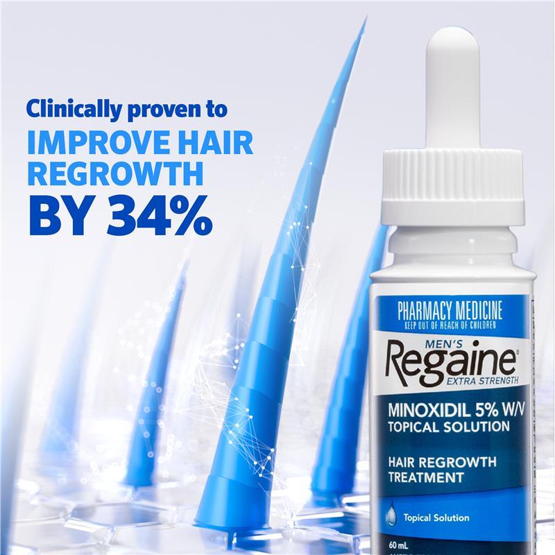 Regaine Mens 5% Minoxidil Solution Hair Regrowth Treatment 4 x 60ml