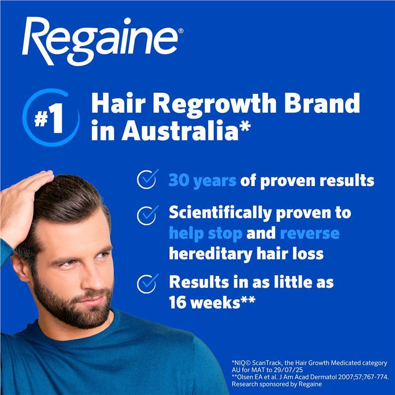 Regaine Mens 5% Minoxidil Solution Hair Regrowth Treatment 4 x 60ml