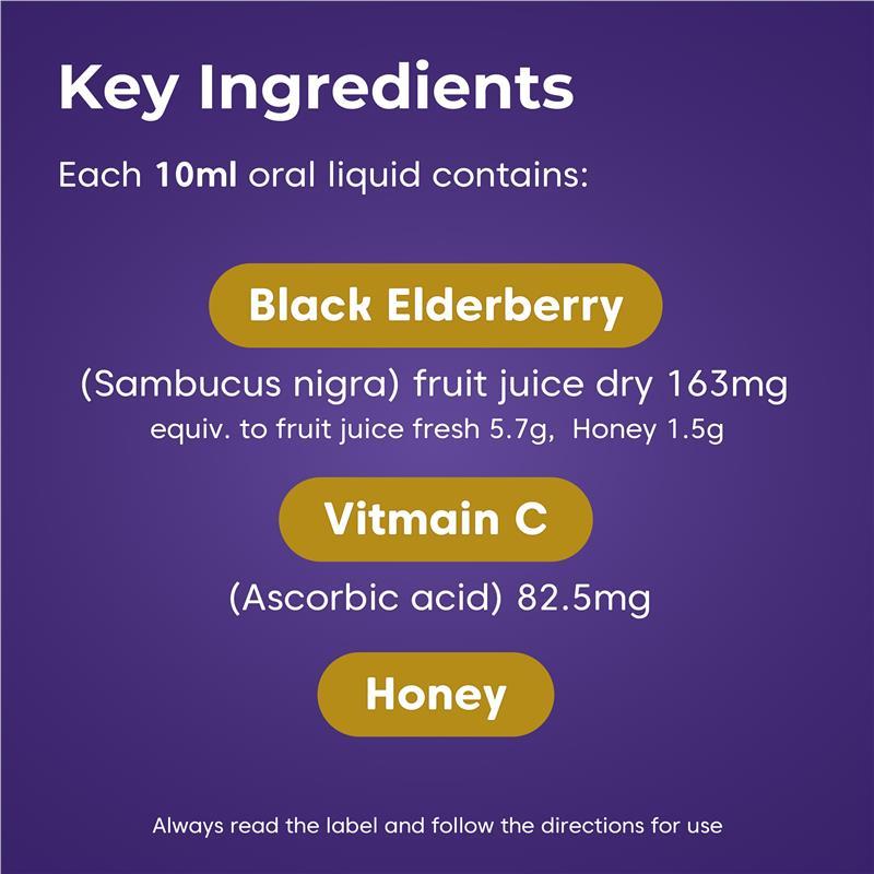 Sambucol Black Elderberry Cold & Flu Kids Liquid 120mL
