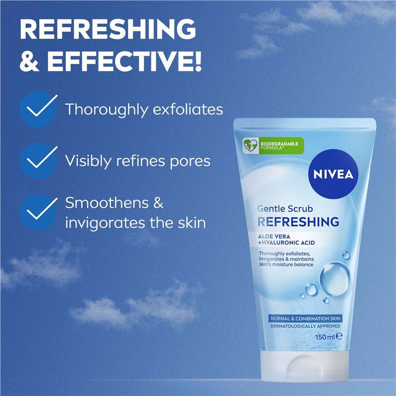 NIVEA Daily Essentials Gentle Refreshing Face Scrub 150ml
