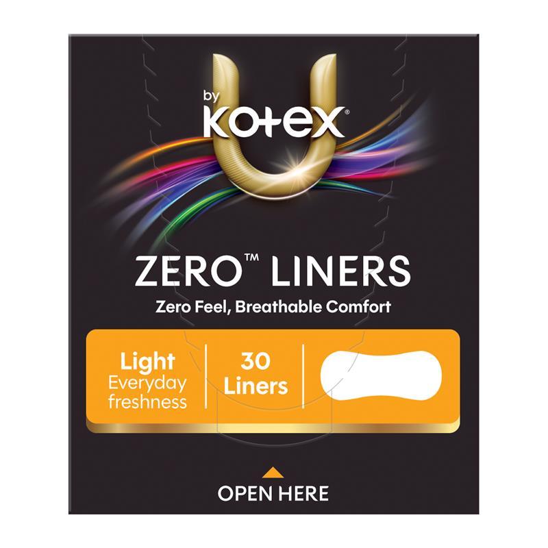 U by Kotex Zero Liners 30 Pack