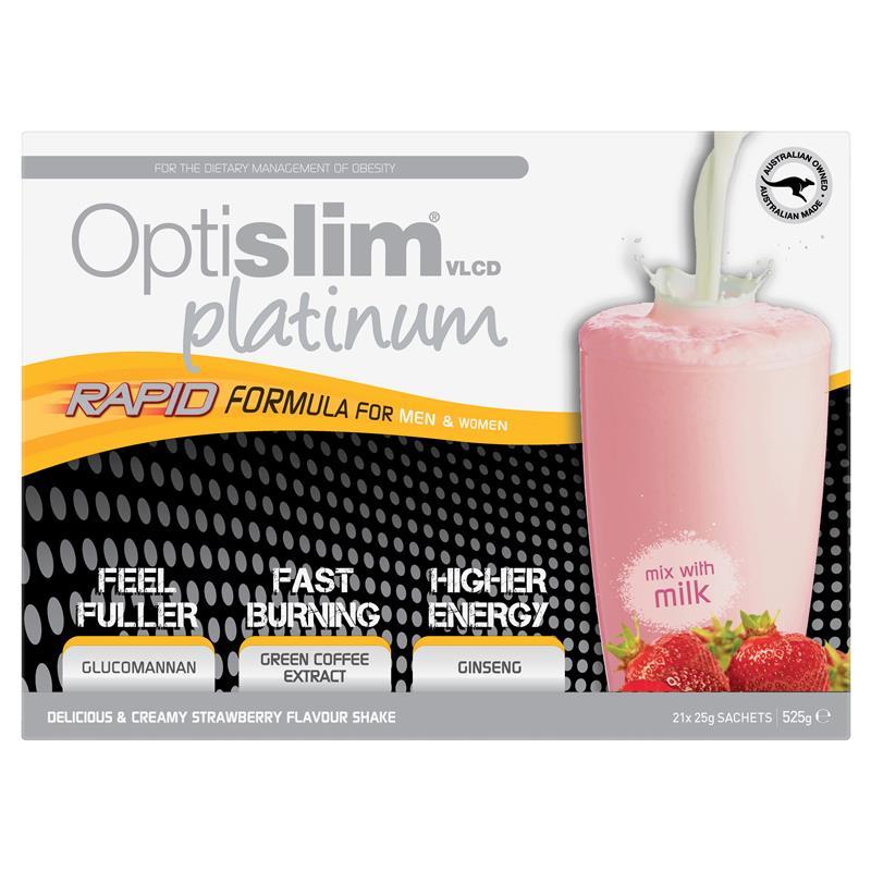 Optislim VLCD Platinum Strawberry Shake 21x25g Sachets