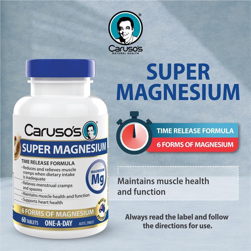 Carusos Super Magnesium 120 Tablets
