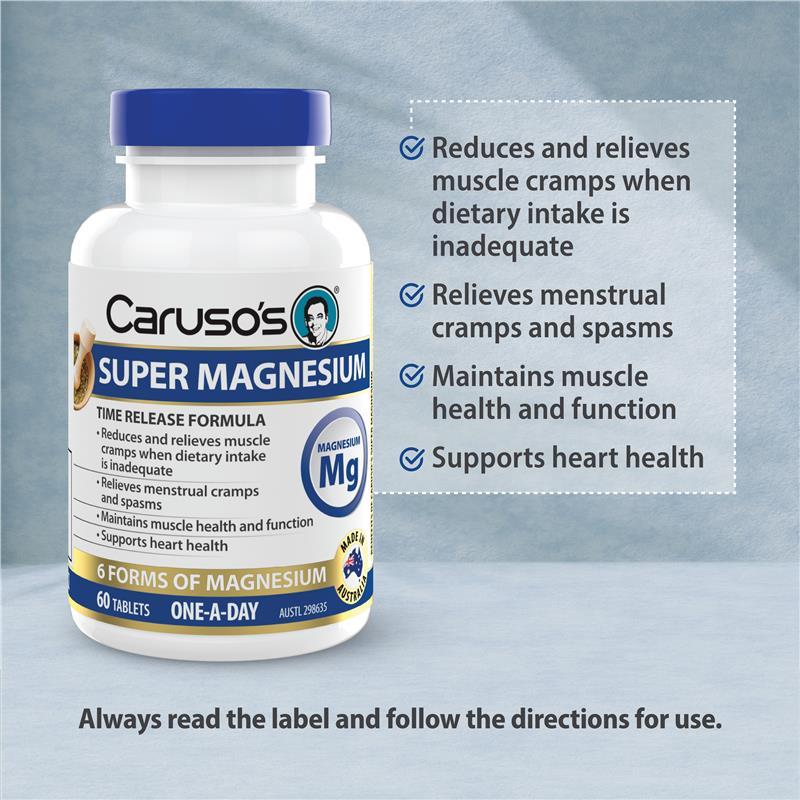 Carusos Super Magnesium 120 Tablets