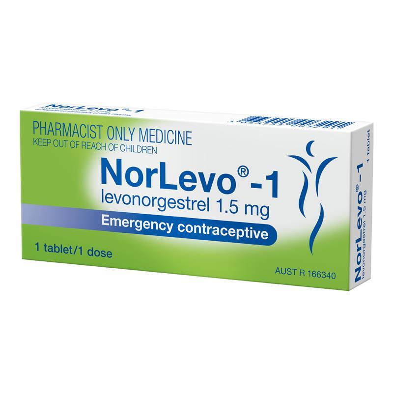 Norlevo 1 1.5mg Tablet 1 - Levonorgestrel (S3)