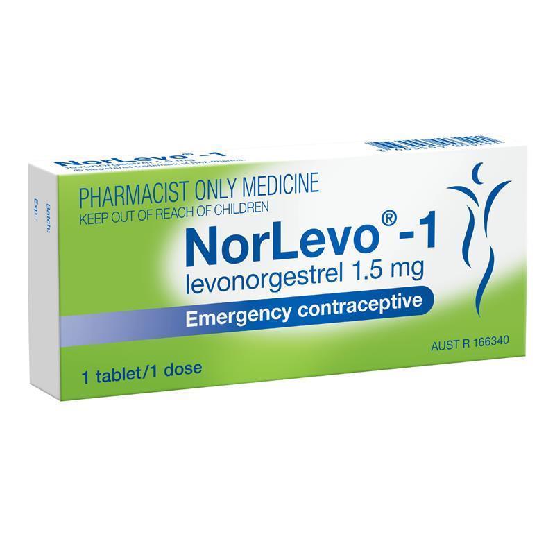 Norlevo 1 1.5mg Tablet 1 - Levonorgestrel (S3)