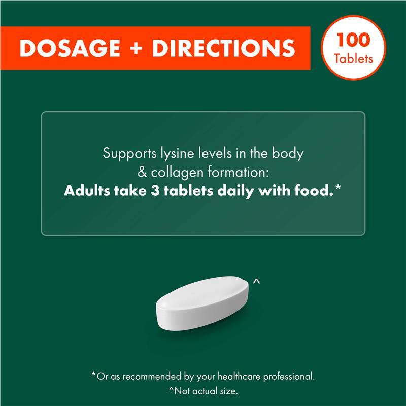 Nature's Own Lysine 1000mg 100 Tablets