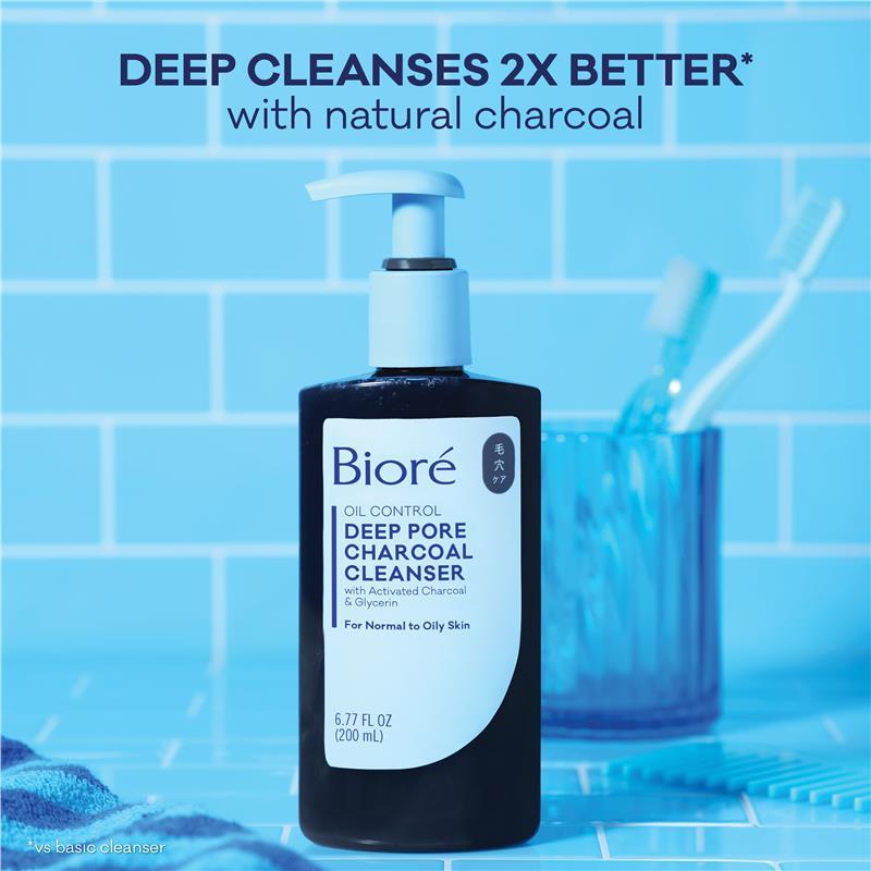 Biore Deep Pore Charcoal Cleanser 200ml