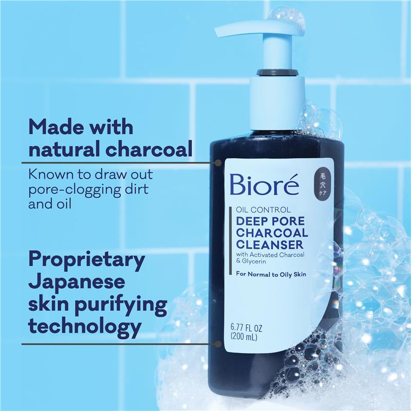 Biore Deep Pore Charcoal Cleanser 200ml