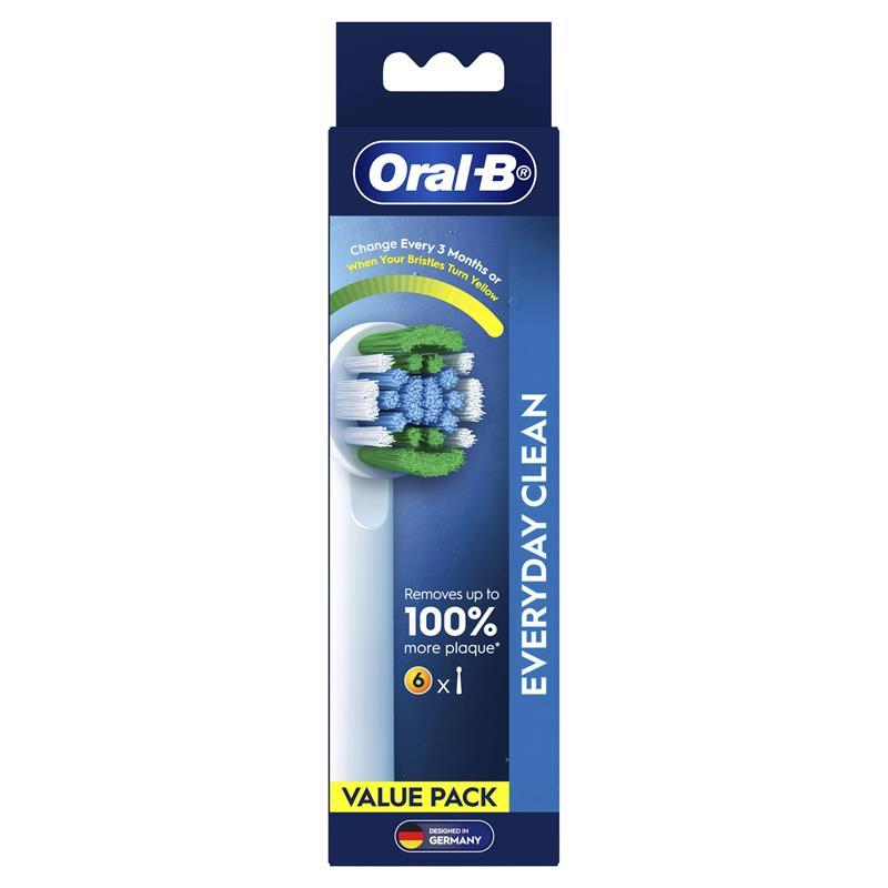 Oral B Power Toothbrush Everyday Clean Refills 6 Pack