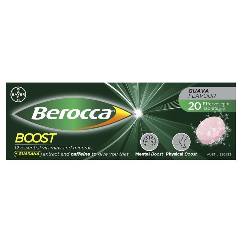 Buy Berocca Boost 20 Effervescent Tablets online at Chemist Warehouse