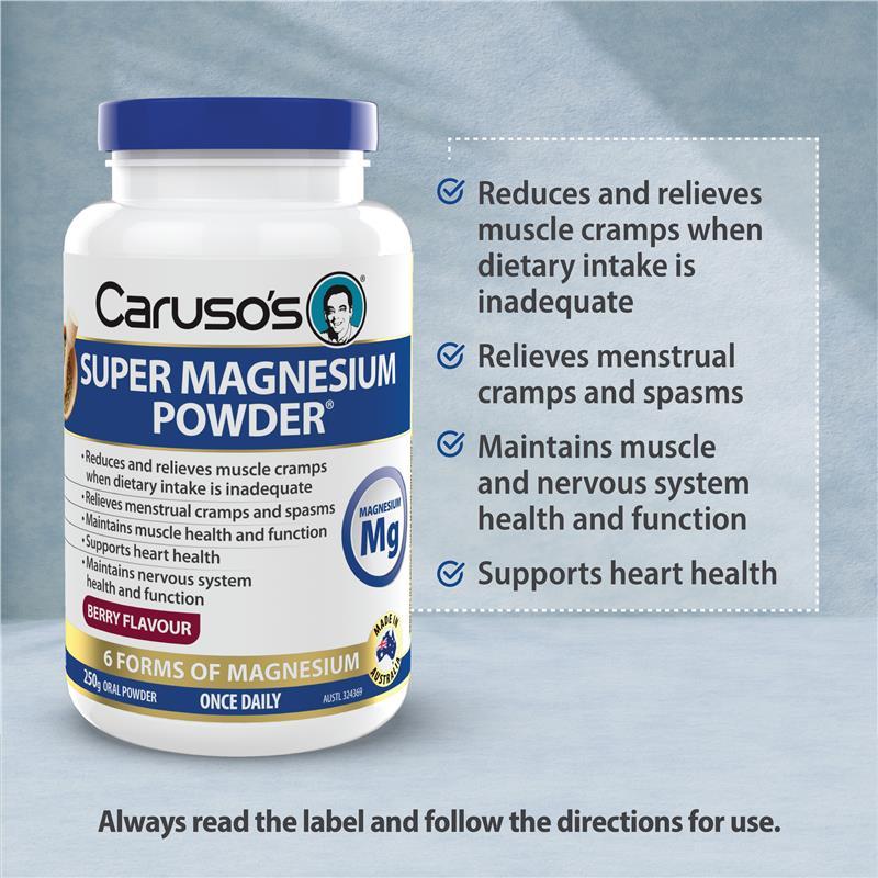 Carusos Super Magnesium Powder Berry 250g