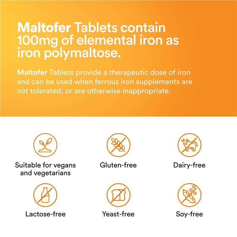 Maltofer Oral Iron 100mg 30 Tablets