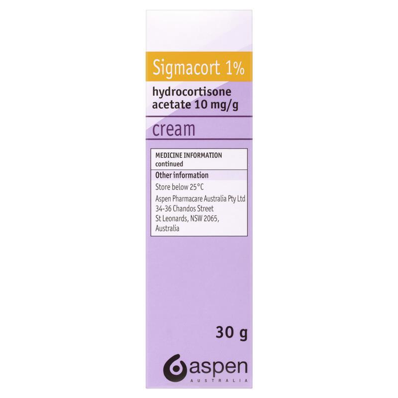 Sigmacort 1% Cream 30g - Hydrocortisone (S3)